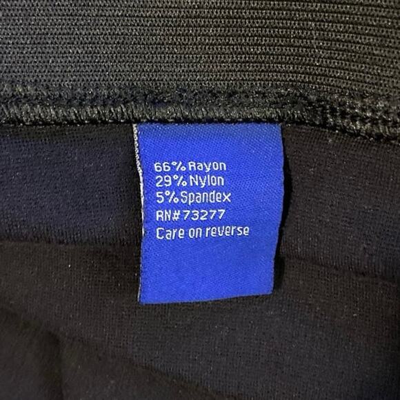 2 Apt. 9 XL Tummy-Control Ponte Leggings Black knit mid rise Rayon Nylon Spandex - Picture 3 of 9